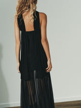 Ivy | Sheer Panel Maxi Dress