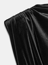 Noelle | Velvet Shoulder Pad Mini Dress