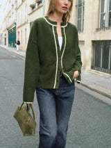 Eloria | Cardigan | Contrast Trims