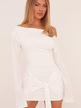 Elina | Draped Sleeve Mini Dress