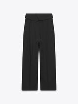 Elena | Wool Blend Foldover Trouser