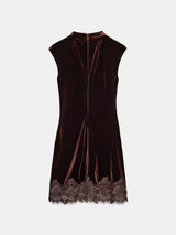 Elara | Velvet Lace Mini Dress
