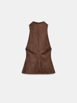 Mara | Faux Leather Halter Top