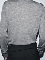 Elena | Wool Blend Foldover Trouser