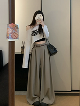 Emily | Wide Leg Pleated Trousers