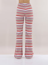 Ziggy | Chevron Knit Flare Trousers