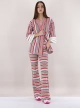 Ziggy | Chevron Knit Flare Trousers