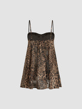 Nina | Leopard Chiffon Mini Dress