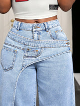 Betsy | Wrap Waist Wide-Leg Jeans