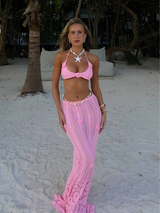 Mackenzie | Elegant Crochet Maxi Skirt Set