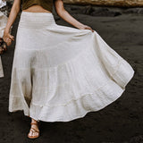 Hadley | Tiered Cheesecloth Maxi Skirt