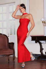 Rosalie | Halter Bandage Maxi Dress