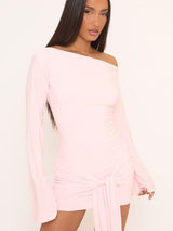 Elina | Draped Sleeve Mini Dress