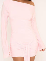 Elina | Draped Sleeve Mini Dress