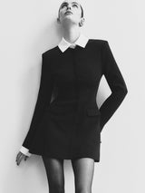 Audrey | Tailored Crepe Mini Dress
