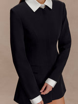 Audrey | Tailored Crepe Mini Dress