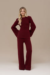 Elena | Wide Leg Knit Trouser