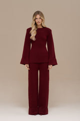 Elena | Wide Leg Knit Trouser