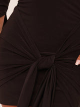 Elina | Draped Sleeve Mini Dress