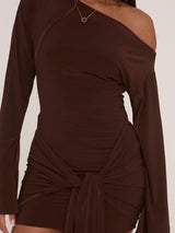 Elina | Draped Sleeve Mini Dress