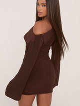 Elina | Draped Sleeve Mini Dress