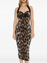 Savanna | Animal-printed halterneck maxi dress