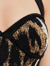 Savanna | Animal-printed halterneck maxi dress