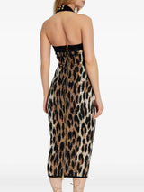 Savanna | Animal-printed halterneck maxi dress