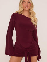 Elina | Draped Sleeve Mini Dress