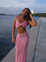 Mackenzie | Elegant Crochet Maxi Skirt Set