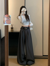Emily | Wide Leg Pleated Trousers