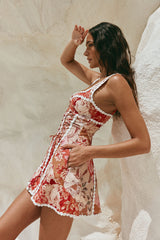 Cora | Floral Corset Mini Dress
