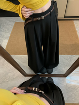 Emily | Wide Leg Pleated Trousers