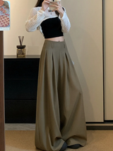 Emily | Wide Leg Pleated Trousers