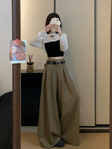 Emily | Wide Leg Pleated Trousers