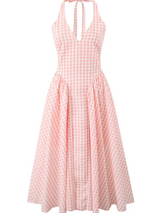 Romina | Plaid Print Midi Dress