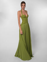 Gaia | Lace Corset Maxi Dress