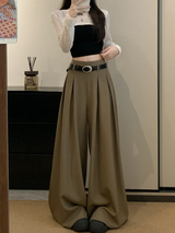 Emily | Wide Leg Pleated Trousers