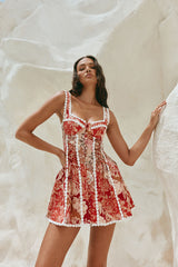 Cora | Floral Corset Mini Dress