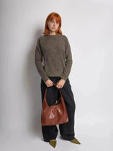 Margot | Distressed Leather Shoulder Bag