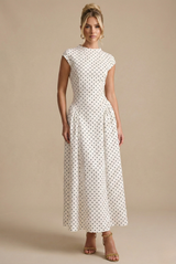 Marcelline | Polka Dot A Line Maxi Dress