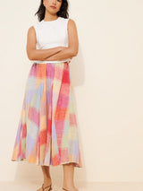 Aurielle | Patchwork Midi Skirt