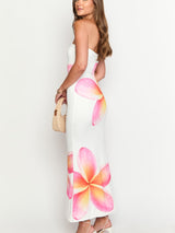 Aria | Strapless Floral Maxi Dress