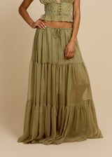 Freya | Lace Trim Maxi Set