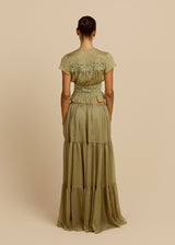 Freya | Lace Trim Maxi Set