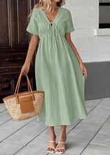 Elspeth | Tie-Front Midi Dress