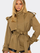 Talia | Belted Short Trench Coat