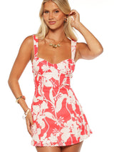 Ellie | Red Floral Mini Dress
