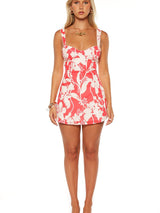 Ellie | Red Floral Mini Dress