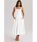 Anara | Square Neck Flowing Maxi Dress